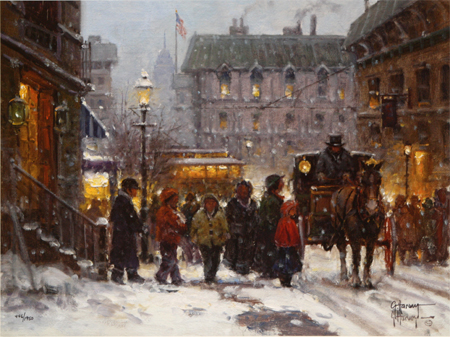Fresh Snow in the City by artist G Harvey